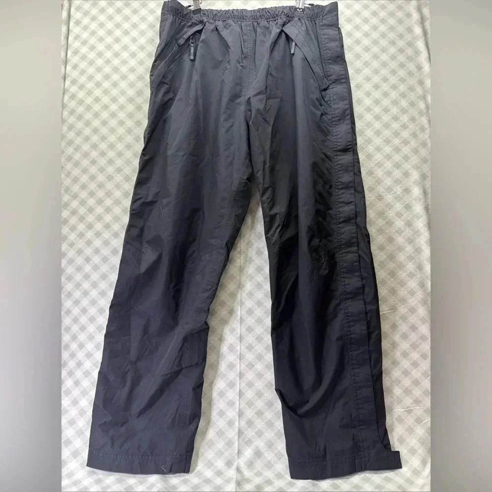 REI Size XL Unisex Black Athletic Zip Pockets Outdoor Hiking Windbreaker Pants